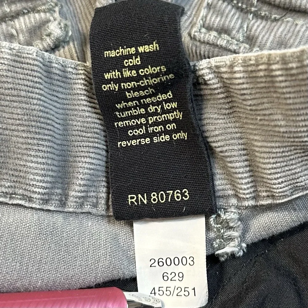 Vintage London Jean Gray Corduroy Bootcut Low Rise Pants Womens Sz 4 Y2K Very Gd